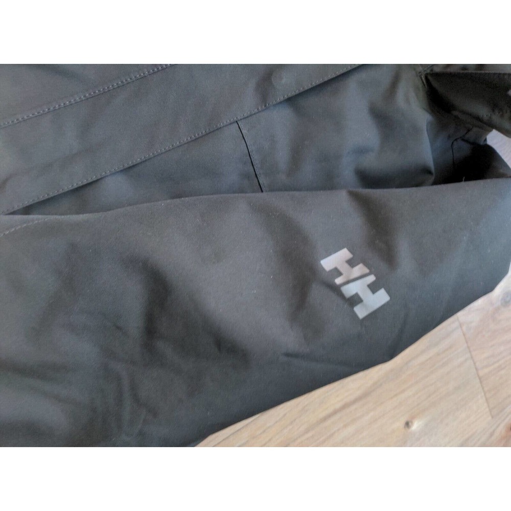 Helly Hensen Aden Long Insulated Hooded Rain Jacket Womens Large L Black - Picture 7 of 13